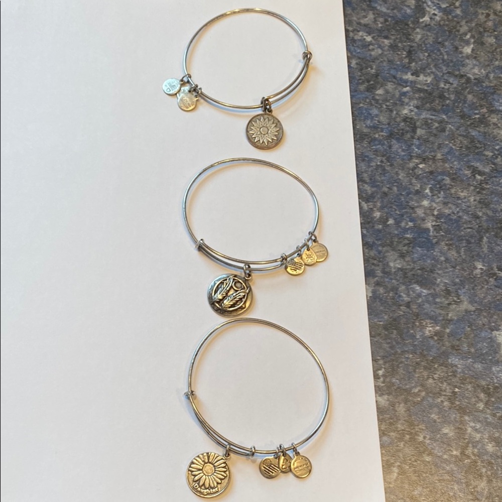 Alex and Ani Gold and Silver Charm Bracelets